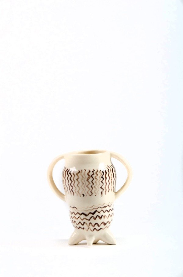 Producto - Jarron Blanco Grafismo - 0