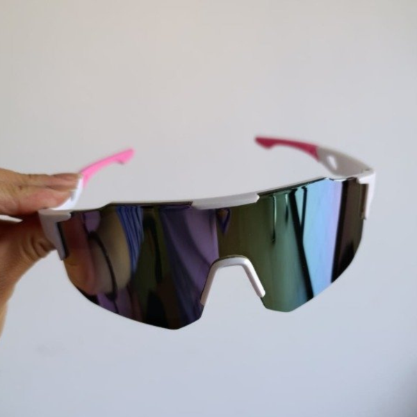 Producto - Lentes Deportivos UV400 Protección Marco Blanco con Rosa