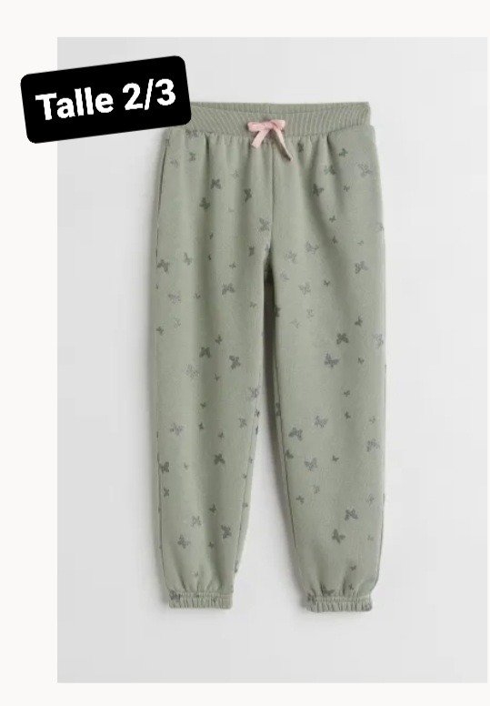 Pantalon con friza HyM talle 2/3 verde