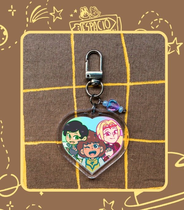 Producto - Llavero Corazón Calamity Trio // Amphibia