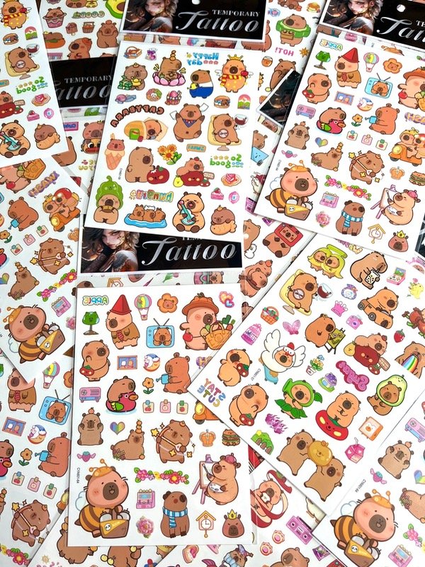 Producto - OFERTA X 3 PLANCHAS TATTOO CAPIBARA