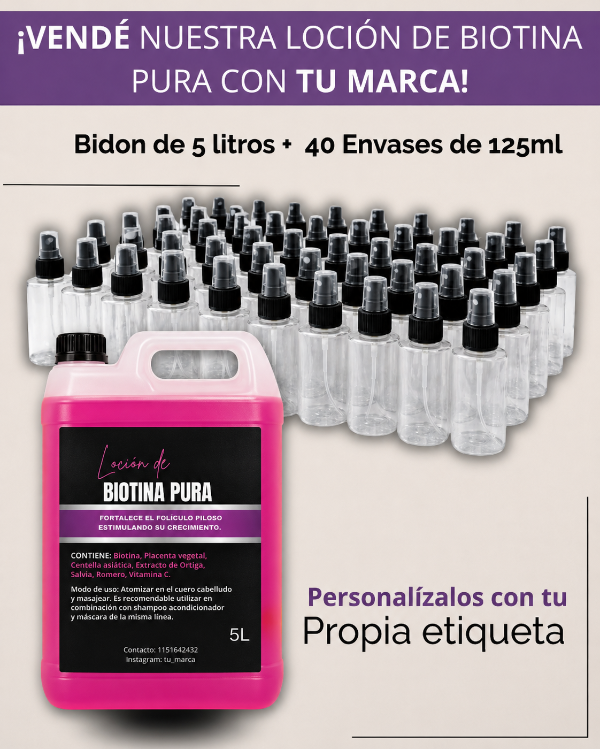 Producto - LOCIÓN DE BIOTINA + 40 envases de 125ml