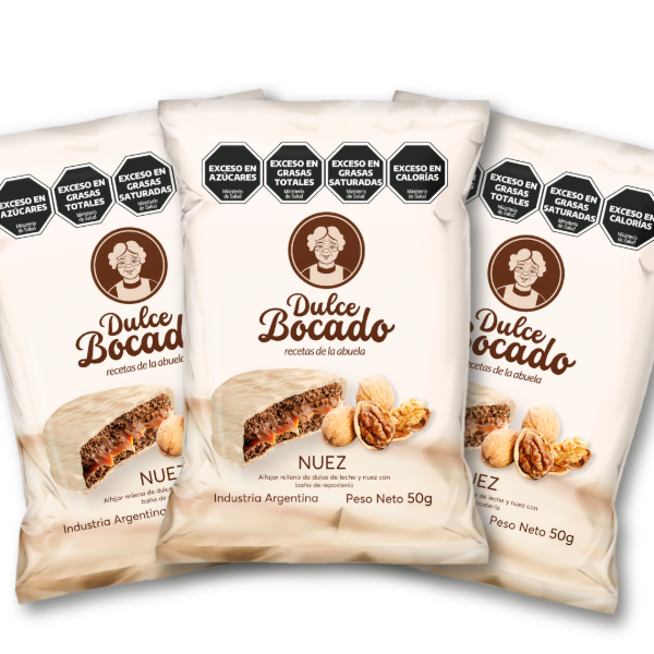 Producto - Alfajor Dulce Bocado chocolate con sabor a nuez x 12 unidades