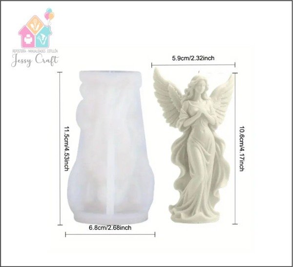 Producto - Molde de silicona - Angel Mujer, cod. H72003F7