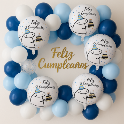 Producto - Globo esfera 18" "feliz cumple" meme cute
