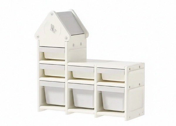 Producto - CAJONERA RELOJ DE 7 COMPARTIMENTOS BLANCO/BEIGE