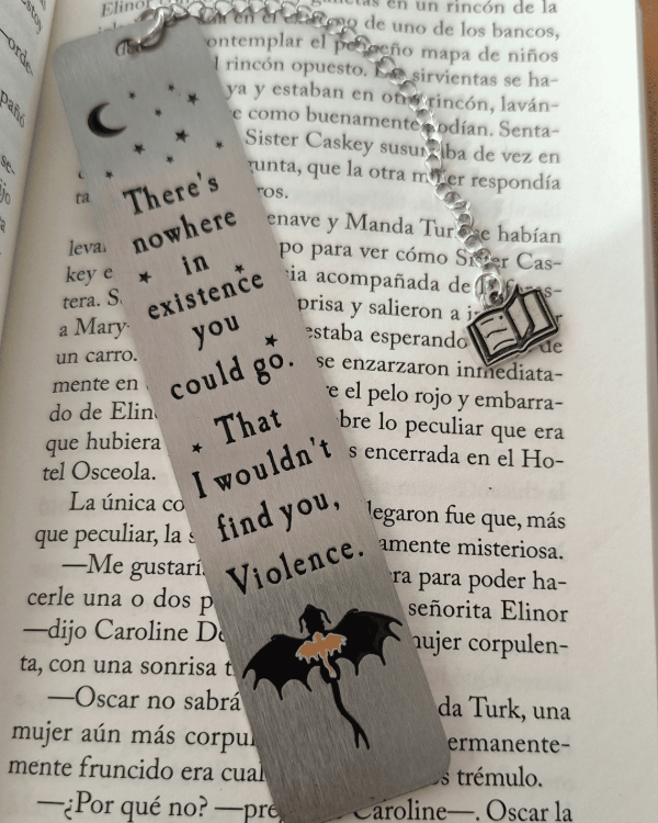 Producto - Marcapáginas metálico "Alas de sangre" 3