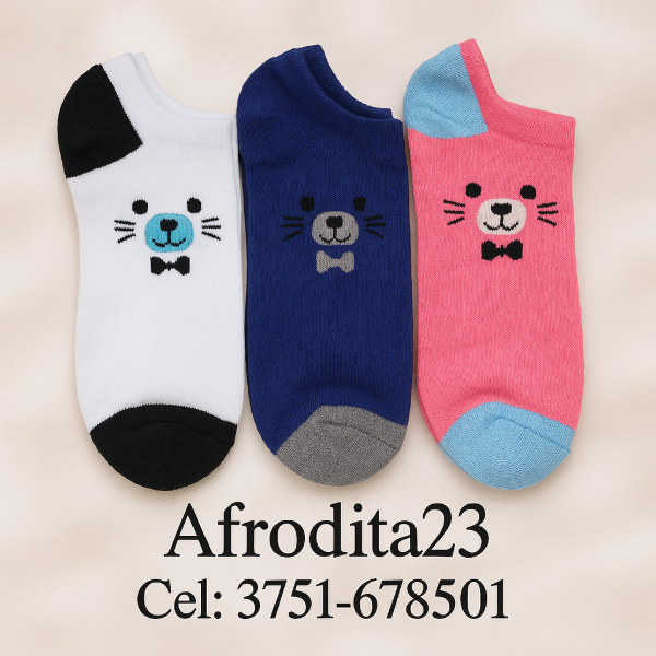 Producto - Medias Zoquetes algodon dama Gatitos
