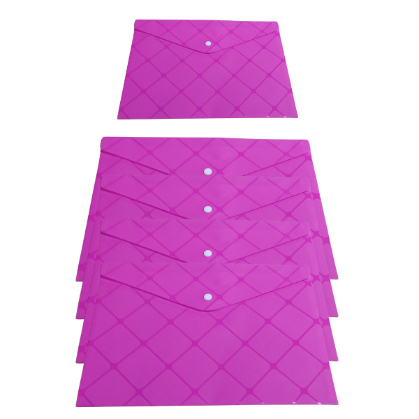 Producto - Sobre Plastico A4 Con Boton Estampado Rombos - 3