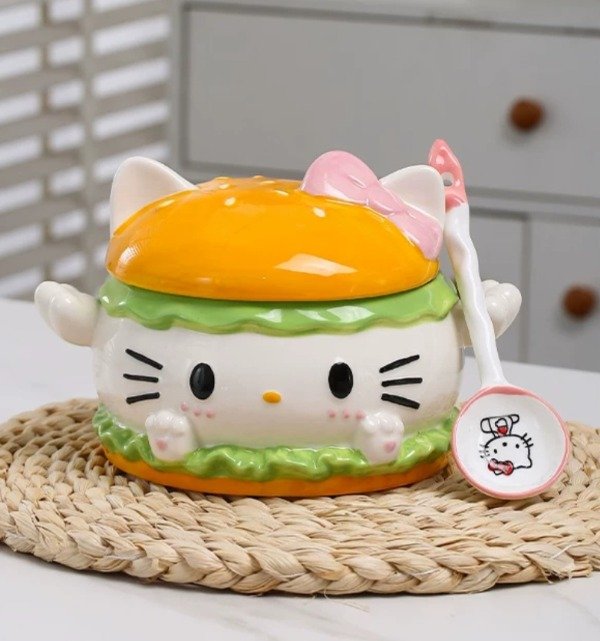 Producto - OLLITA DE CERÁMICA DE HELLO KITTY CON CUCHARA