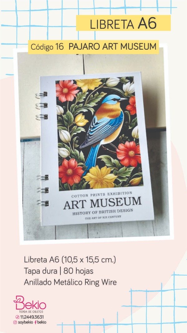 Producto - Libreta A6 - 17 Pájaro