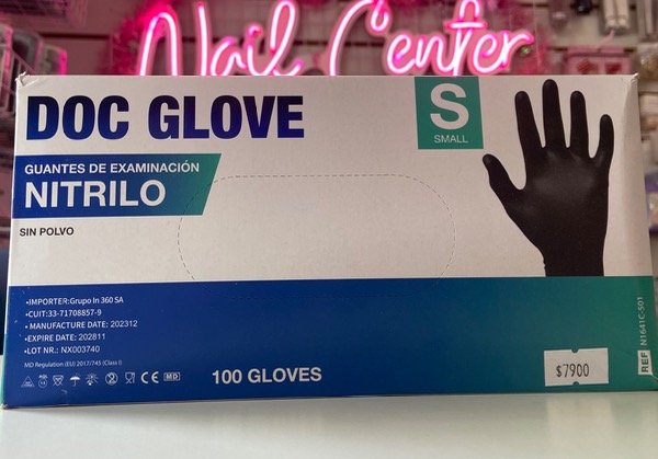 Producto - Guantes de nitrilo color negro talle S