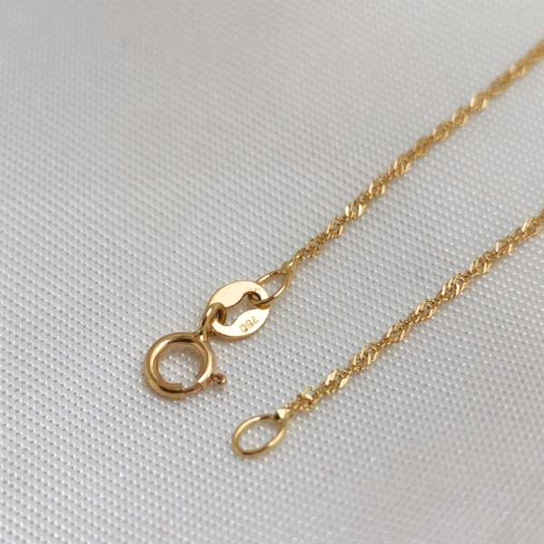 Producto - Conjunto Cadena y dije Punto de luz Corazón Blanco 5mm oro 18kt - 4