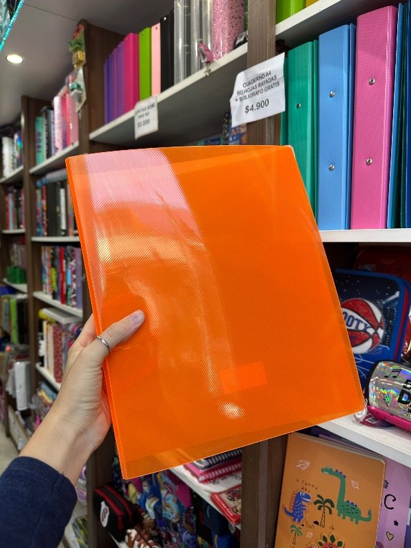Producto - Carpeta Lomo Ancho A4 NARANJA