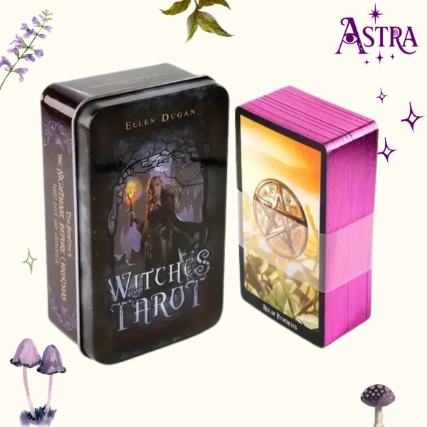 Producto - Tarot de las brujas (caja de lata y bordes metalizados)