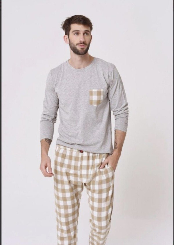 Producto - Pijama Hombre Cuadrille frizado