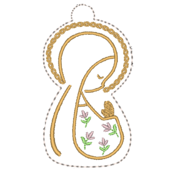 Producto - Matriz de Bordado - Souvenir ITH - Virgen Niña - 2