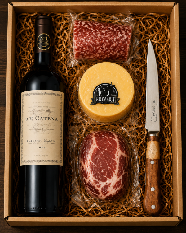 Producto - Caja Gourmet DV Catena Cabernet Malbec con Picada y Cuchillo - 0