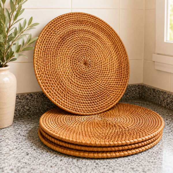 Producto - Set x4 Individuales Rattan 35 cm - 0