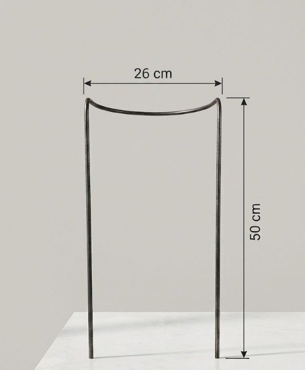 Producto - tutor para plantas en hierro macizo de 50 alto x 26 diametro