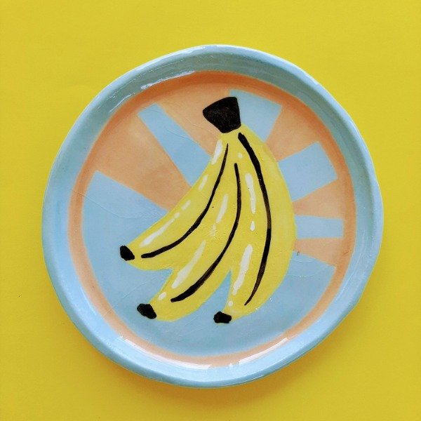 Producto - Plato redondo chico Bananas