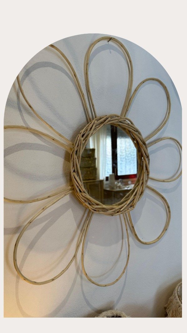 Producto - Espejo flor de mimbre