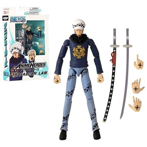 Producto - Trafalgar Law - ONE PIECE Anime Heroes (BANDAI) c/articulación