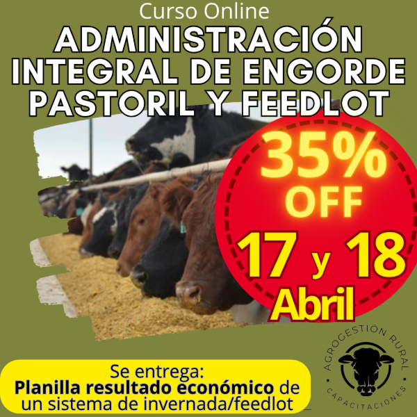 Producto - Curso Online: Administración Integral de Engorde Pastoril y Feedlot