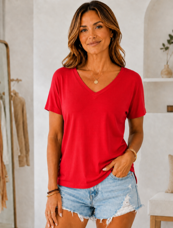 Producto - Remerón Escote V con Tajo de Morley Viscosa - 0