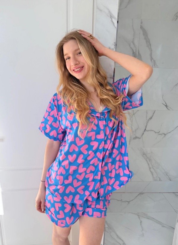 Producto - Pijama camisero corazón