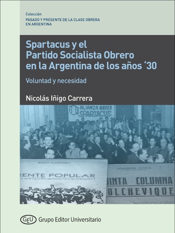 Producto - Spartacus y Partido Socialista Obrero en la Argentina de los años 30