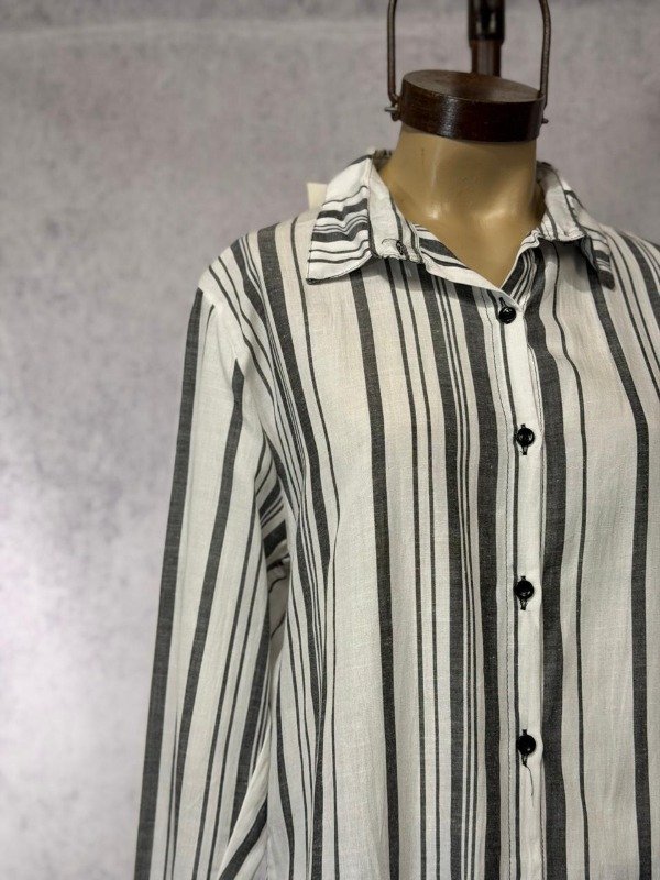 Producto - CAMISA SABBIA BLANCA Y GRIS - 1