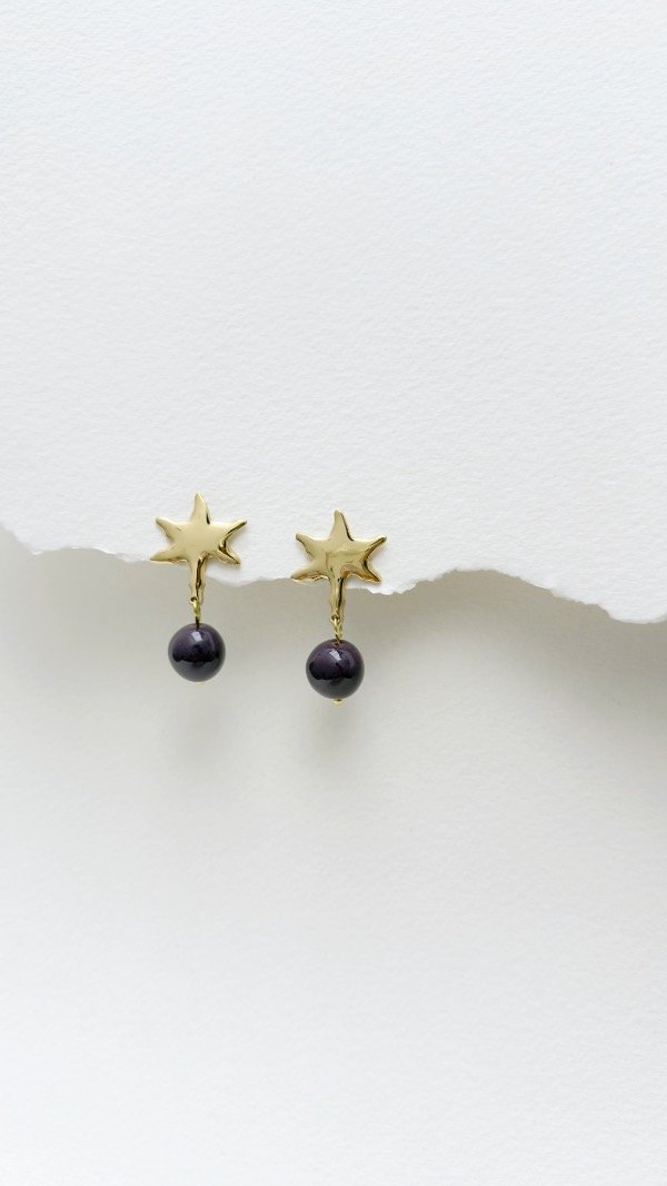 Producto - Estrella dorada dije violeta oscuro