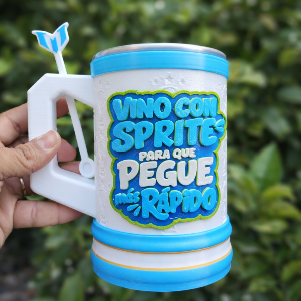 Producto - Jarra Chop 3D Messi Vino y Sprite + Revolvedor