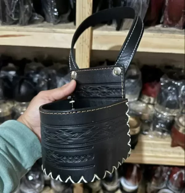 Producto - portamate-de-cuero-100-negro