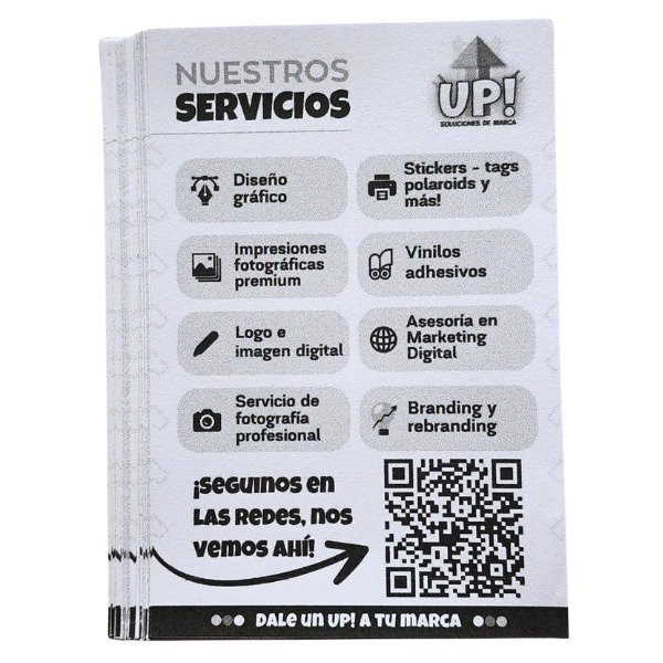 Producto - Folletos blanco y negro - papel obra