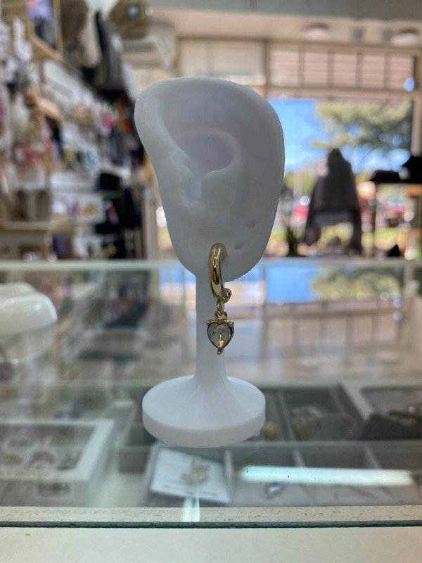 Producto - Aros Solitario Colgante Corazón - 0