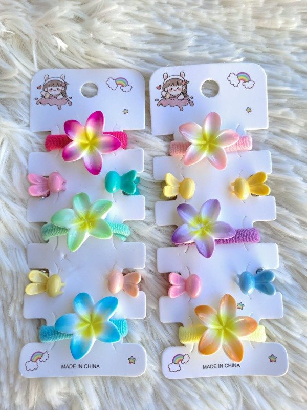 Producto - Set 3 Colitas Flor mas 4 Broches Mini (2 blíster)