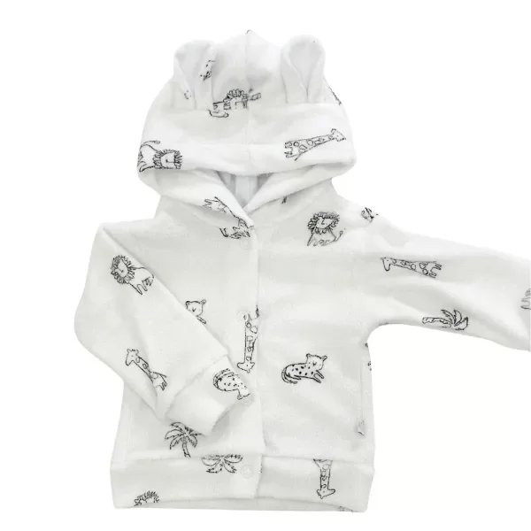 Producto - Campera towel animalitos blanca