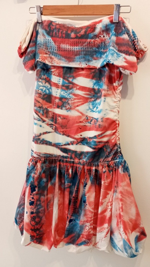 Producto - vestido flores rojo y azul