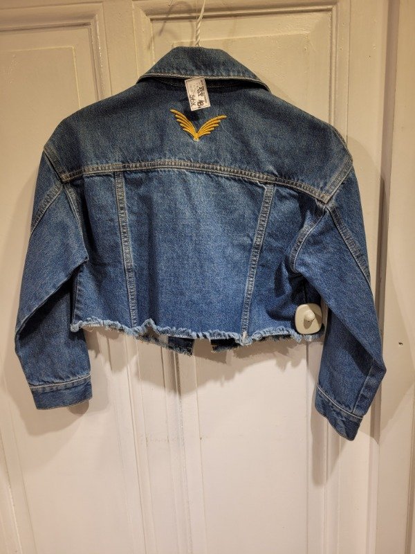 Producto - Campera RAPSODIA de jean azul corta desflecada Talle 18 años - PRECIO: 56X - 1