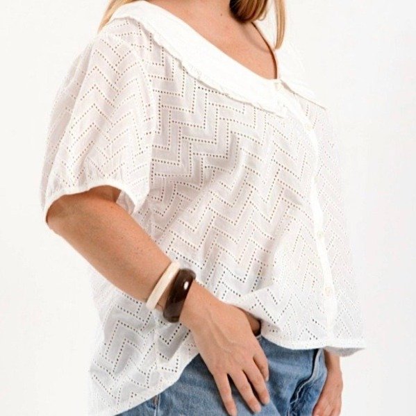 Producto - Blusa broderie cuellito 7332 - 1
