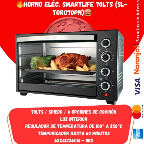 Producto - HORNO ELÉCTRICO SMARTLIFE 70LTS