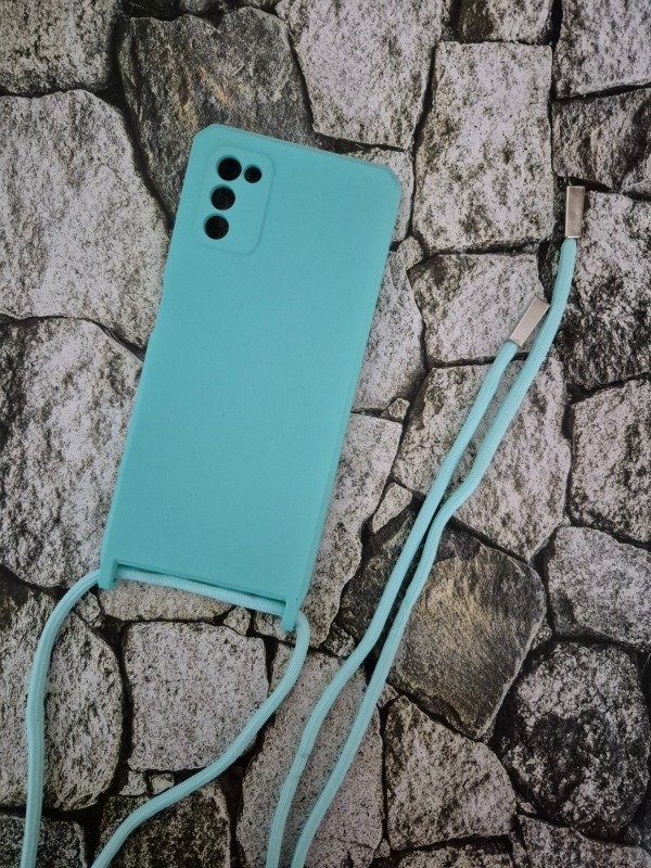 Producto - Funda silicone case con cordón Samsung A03s acqua
