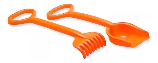 Producto - Pala Y Rastrillo Mediano Duravit naranja