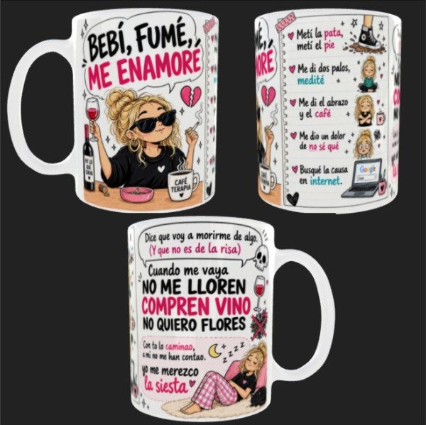 Producto - Taza ceramica importada  bebi Fume me enamore