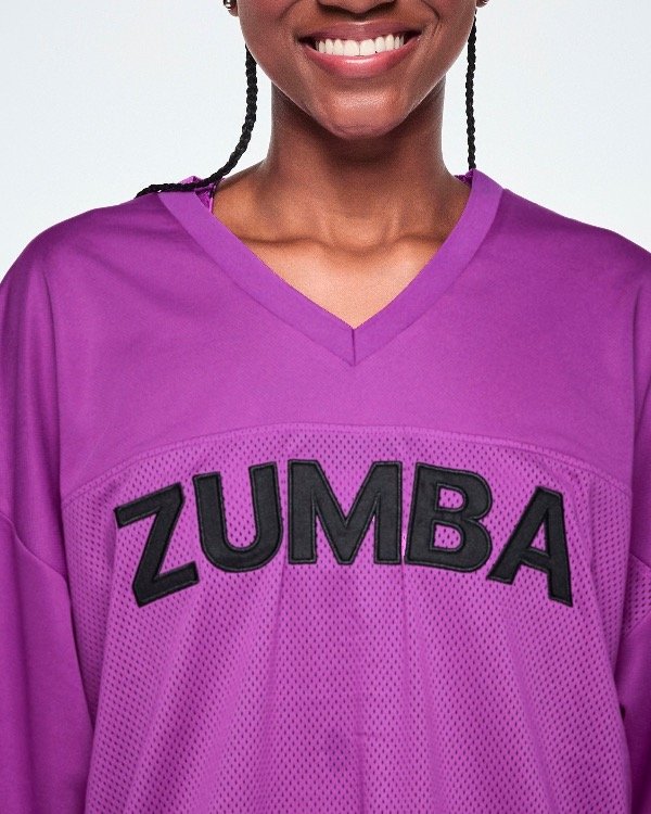 Producto - Ultrabright Oversized Mesh Sports Jersey - Purple Power - 2