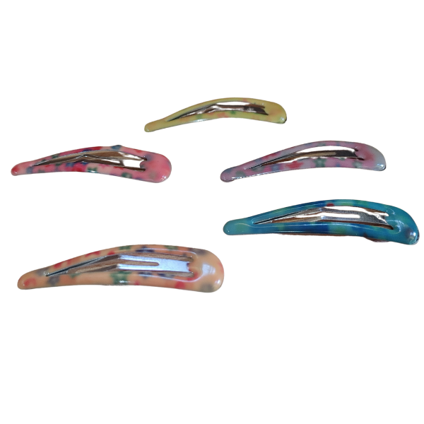 Producto - Hebillas De Pelo Tic Tac Floreadas Niña Mujer Pack X 10 unidades - 3