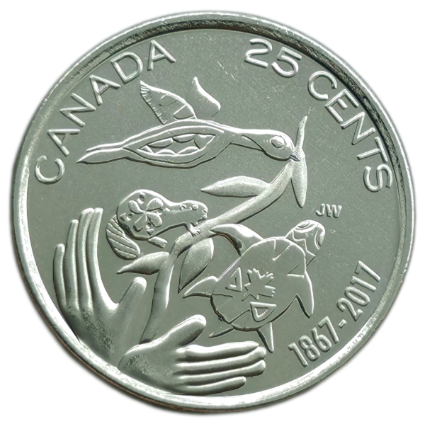 Producto - Canada 25 Cents 2017 Tortigas Km#2295 Unc
