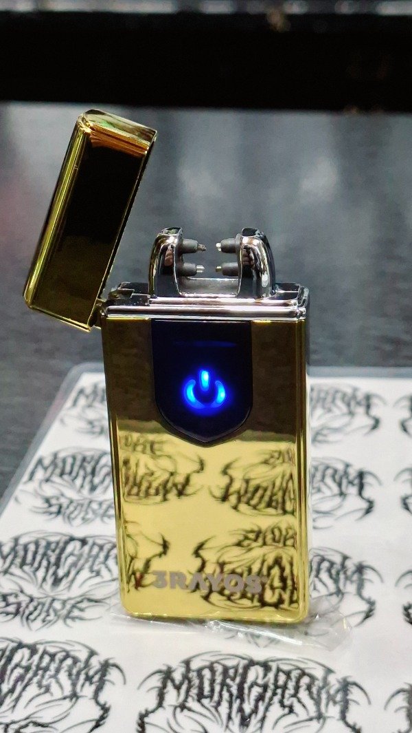 Producto - Encendedor 3 Rayos Plasma Analógico Dorado - 1